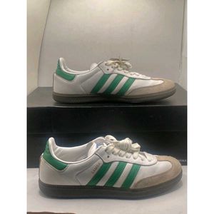 Adidas Samba OG Cloud White/Green Unisex 🔥