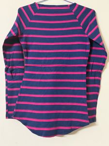 Blue &amp; Pink Striped Long Sleeve Top