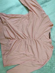 Zudio Baby Pink Full Sleeve Top