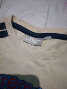 New Born Baby Tshirt, Cream Colour,Unisex