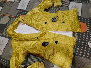 Stylish Yellow Casual Jacket and skivi free