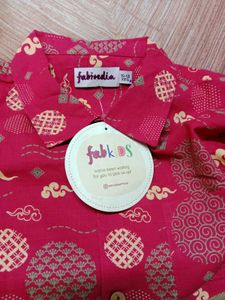 Fab india red printed casual shirts