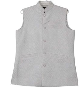 Heavy Shining Silver Men's Jacket/Kurta Koti