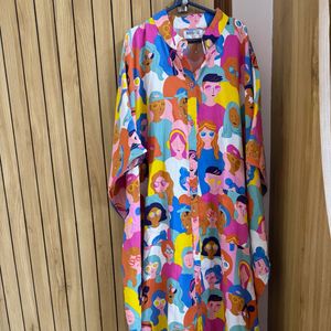 New Print Kaftan Pocket Dress (buy1get1)