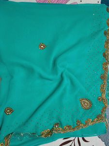 Vintage Saree with Gold Embellishments