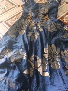 Blue Brocade Lehenga Choli