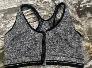 Sports Bra with Front Zipper
