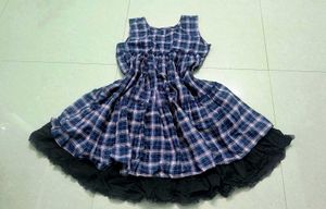 Blue and Black Ghingham Dress