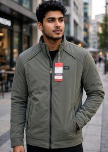 Mens Olive Green NICE Bomber Jacket | Winter
