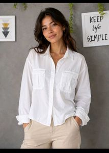 ZARA Classic White Button-Up Shirt