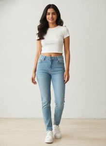 Light Wash High Waisted Jeans