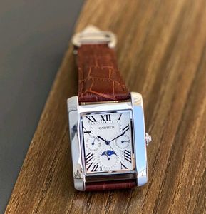 Cartier Watch with Brown Leather Strap