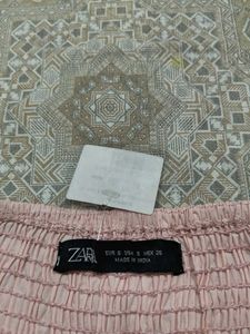 Zara Pink Puff Sleeve Mini Dress