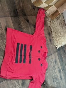 Pink Graphic Print Long Sleeve Top