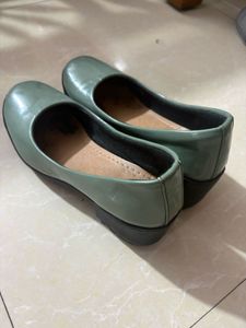 Green Patent Leather Flats