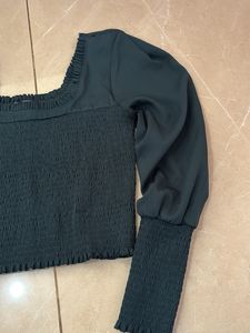 Smocked Square Neck Puff Sleeve Top