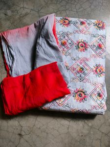Unstitched suit Material With Dupatta