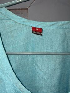 ✨ Elegant Sky Blue Cotton Kurti ✨