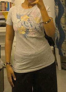 Grey Aero T-Shirt with Floral Print
