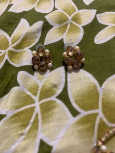 Elegant Pearl &amp; Stone Necklace Set