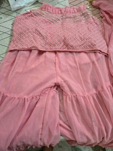 Stunning Pink plazzo Set for Women