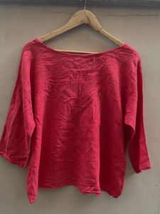 Coral Women's Linen Blend Top