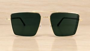 Stylish Gold Frame Square Sunglasses