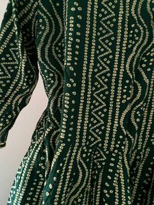 Designer Green Kurta Set with Sharara
