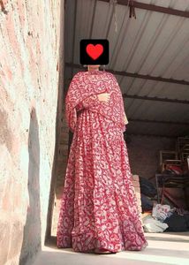 georgette floral gown