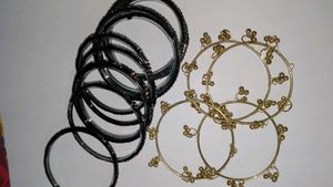 Black Stone Studded Bangles{Kashmiri bangles}