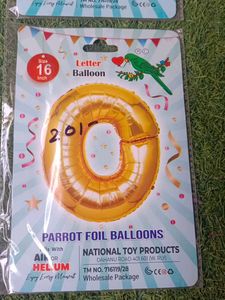 Letter 'O' Gold Foil Balloons n others 7pc