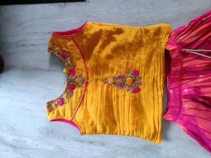 Beautiful Yellow &amp; Pink Lehenga Choli