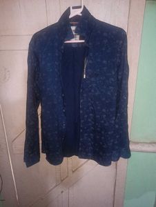 Men's Blue Printed Casual Shirt