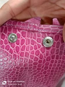 Original Authentic Longchamp Crocodile Embossed Pi