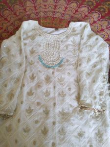 Elegant White Kurta Set with Dupatta