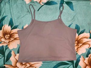 Shein Spaghetti Strap Typographic Chest Print Cami