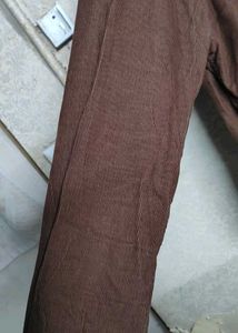 Brown Corduroy Long Sleeve Shirt