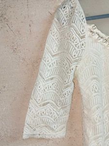 Elegant White Lace Top