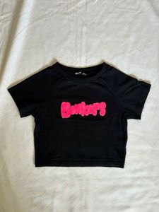 Bonkers Black Cropped T-Shirt