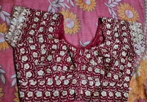 Elegant Red Floral Saree