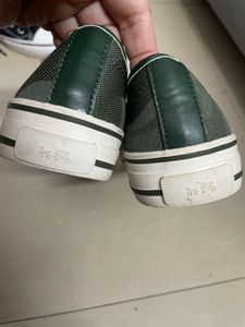 Stylish Green Canvas Sneakers
