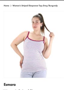 Women's Striped Sleepwear Top