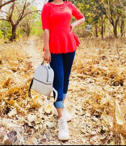 Vibrant Red Fit &amp; Flare Dress