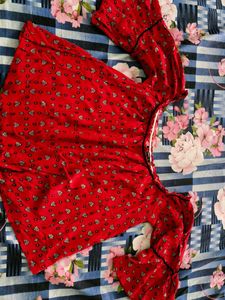 Boat Neck Beautiful Red Top