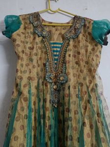 Green Anarkali suit Set