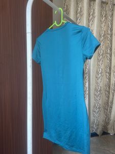 Teal Blue hot T-Shirt Dress