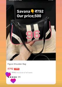savana Stylish '96' Shoulder Bag