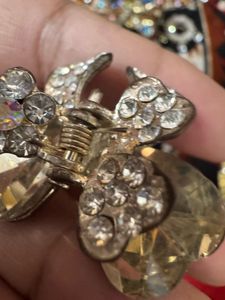 Two Rhinestone Hair Clips