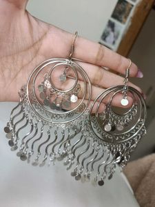 Silver Boho Dangle Earrings
