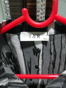 Stylish Abstract Print Button-Up Shirt